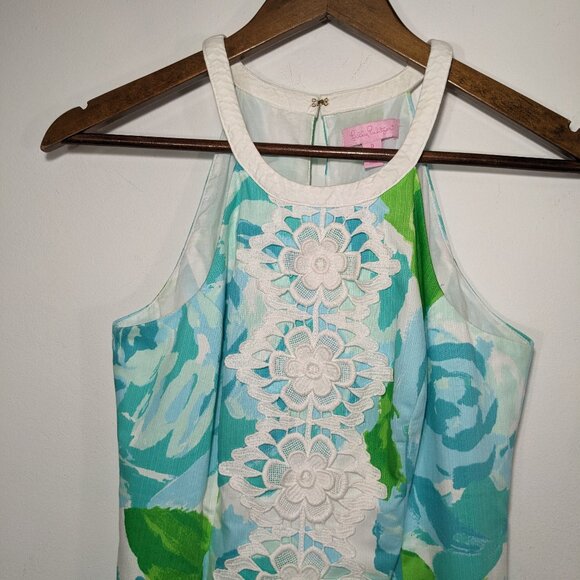 Lilly Pulitzer First Impression Shift Dress In Poolside Blue Size 0 - Picture 3 of 11